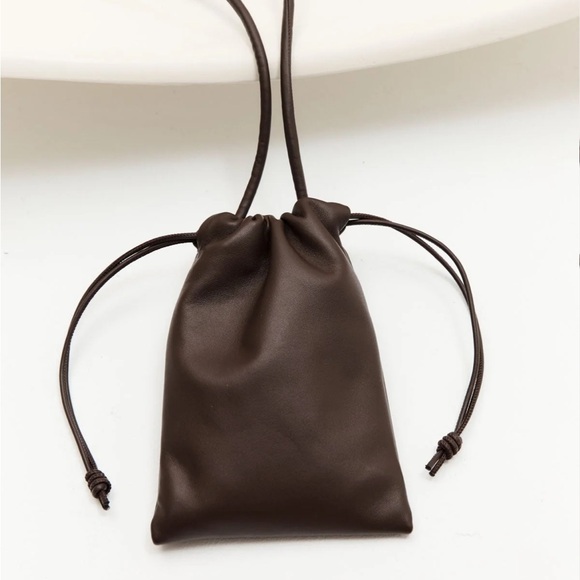 St. Agni Handbags - St. Agni soft drawstring pouch chocolate